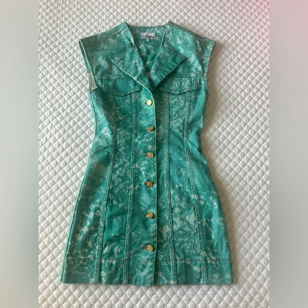 Ganni Denim Dress - Picture 2 of 5